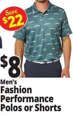 Ocean State Job Lot Men's Fashion Performance Polos or Shorts offer