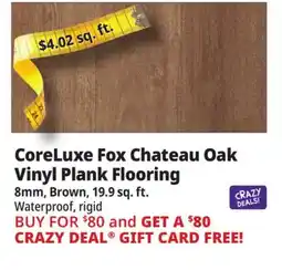 Ocean State Job Lot CoreLuxe Fox Chateau Oak Vinyl Plank Flooring offer
