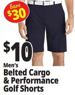 Ocean State Job Lot Men's Belted Cargo & Performance Golf Shorts offer
