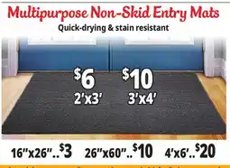 Ocean State Job Lot Multipurpose Non-Skid Entry Mats offer