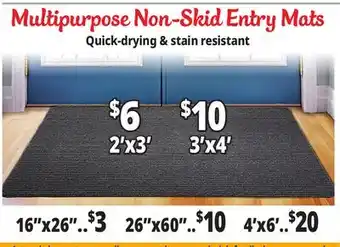 Ocean State Job Lot Multipurpose Non-Skid Entry Mats offer