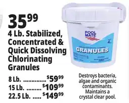 Ocean State Job Lot 4 Lb. Stabilized, Concentrated & Quick Dissolving Chlorinating Granules offer