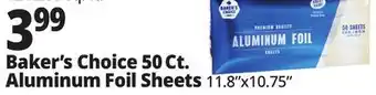 Ocean State Job Lot Baker's Choice 50 Ct. Aluminum Foil Sheets offer