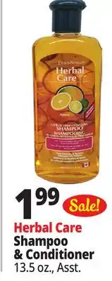 Ocean State Job Lot Herbal Care Shampoo & Conditioner offer
