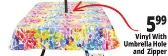 Ocean State Job Lot Vinyl with Umbrella Hole and Zipper offer