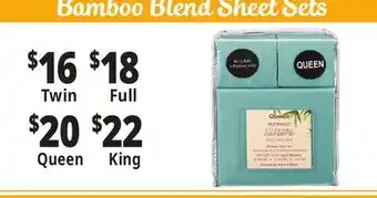 Ocean State Job Lot Bamboo Blend Sheet Sets offer