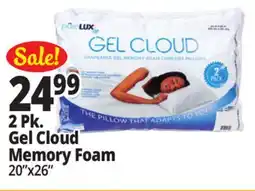 Ocean State Job Lot 2 Pk. Gel Cloud Memory Foam offer