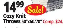 Ocean State Job Lot Cozy Knit Throws 50x60/70 offer
