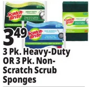 Ocean State Job Lot 3 Pk. Heavy-Duty OR 3 Pk. Non-Scratch Scrub Sponges offer