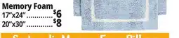 Ocean State Job Lot Memory Foam Bath Rugs offer