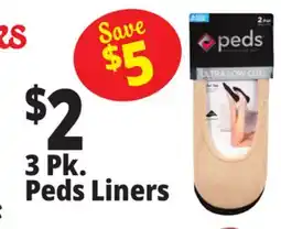 Ocean State Job Lot 3 Pk. Peds Liners offer