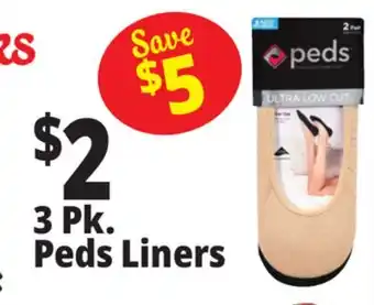 Ocean State Job Lot 3 Pk. Peds Liners offer