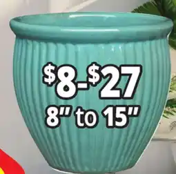 Ocean State Job Lot Outdoor Glazed Ceramic Planters 8 to 15 offer