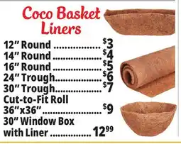 Ocean State Job Lot Coco Basket Liners 12 Round offer