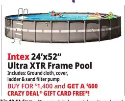 Ocean State Job Lot Intex 24' X 52 Ultra XTR Frame Pool offer