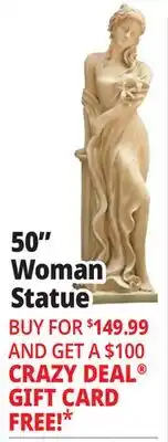 Ocean State Job Lot 50 Woman Statue offer