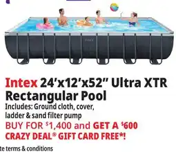 Ocean State Job Lot Intex 24 x 12 x 52 Ultra XTR Rectangular Pool offer