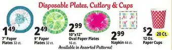 Ocean State Job Lot Disposable Plates, Cutlery & Cups offer