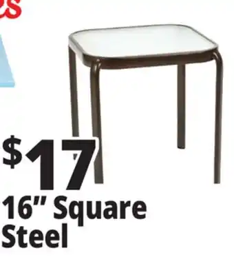Ocean State Job Lot 16 Square Steel Table offer