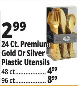 Ocean State Job Lot 24 Ct. Premium Gold Or Silver Plastic Utensils offer