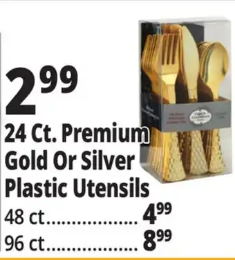 Ocean State Job Lot 24 Ct. Premium Gold Or Silver Plastic Utensils offer