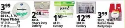Ocean State Job Lot Chinet 60 Ct., 8.75 Paper Plates offer