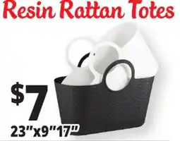 Ocean State Job Lot Resin Rattan Totes offer