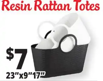 Ocean State Job Lot Resin Rattan Totes offer