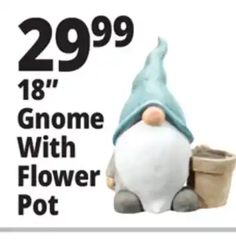 Ocean State Job Lot 18 Gnome With Flower Pot offer