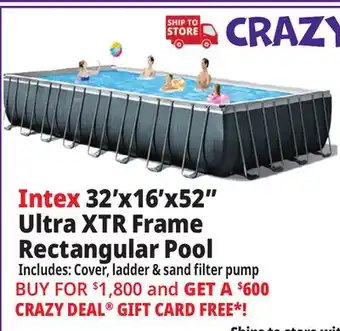 Ocean State Job Lot Intex 32' x 16' x 52 Ultra XTRA Frame Rectangular Pool offer