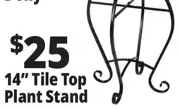 Ocean State Job Lot 14 Tile Top Plant Stand offer