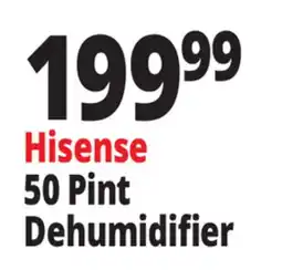 Ocean State Job Lot Hisense 50 Pint Dehumidifier offer