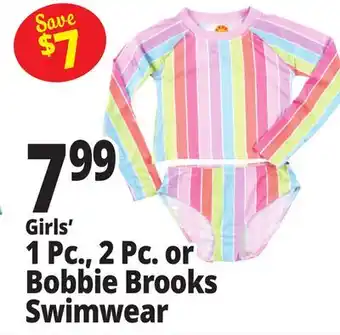 Ocean State Job Lot Girls' 1 Pc., 2 Pc. or Bobbie Brooks Swimwear offer