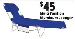 Ocean State Job Lot Multi Position Aluminum Lounger offer