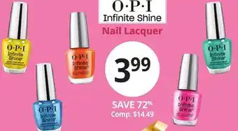 Ocean State Job Lot O.P.I. Infinite Shine Nail Lacquer offer