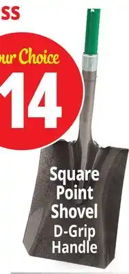 Ocean State Job Lot Square Point Shovel D-Grip Handle offer