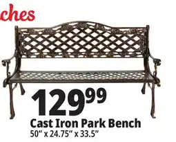 Ocean State Job Lot Cast Iron Park Bench offer