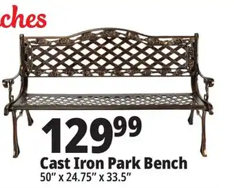 Ocean State Job Lot Cast Iron Park Bench offer