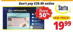 Ocean State Job Lot Sertapedic Memory Foam Pillows offer