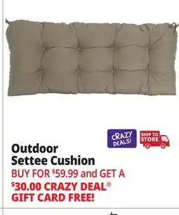 Ocean State Job Lot Outdoor Settee Cushion offer