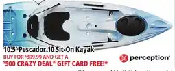 Ocean State Job Lot 10.5' Pescador 10 Sit-On Kayak offer
