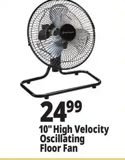 Ocean State Job Lot 10 High Velocity Oscillating Floor Fan offer