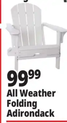 Ocean State Job Lot All Weather Folding Adirondack offer