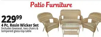Ocean State Job Lot 4 PC. Resin Wicker set offer
