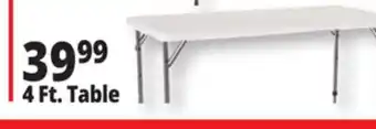 Ocean State Job Lot 4 Ft. Folding Table offer