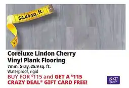 Ocean State Job Lot Coreluxe Lindon Cherry Vinyl Plank Flooring offer