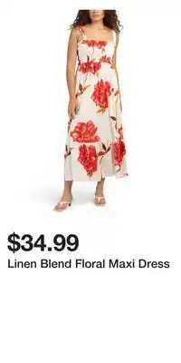 TJ Maxx Linen Blend Floral Maxi Dress offer
