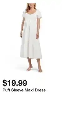 TJ Maxx Puff Sleeve Maxi Dress offer