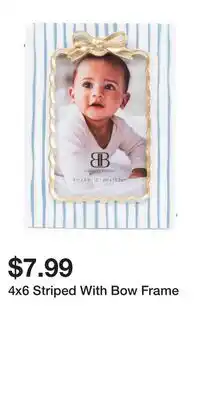 TJ Maxx 4x6 Striped With Bow Frame offer