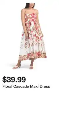 TJ Maxx Floral Cascade Maxi Dress offer
